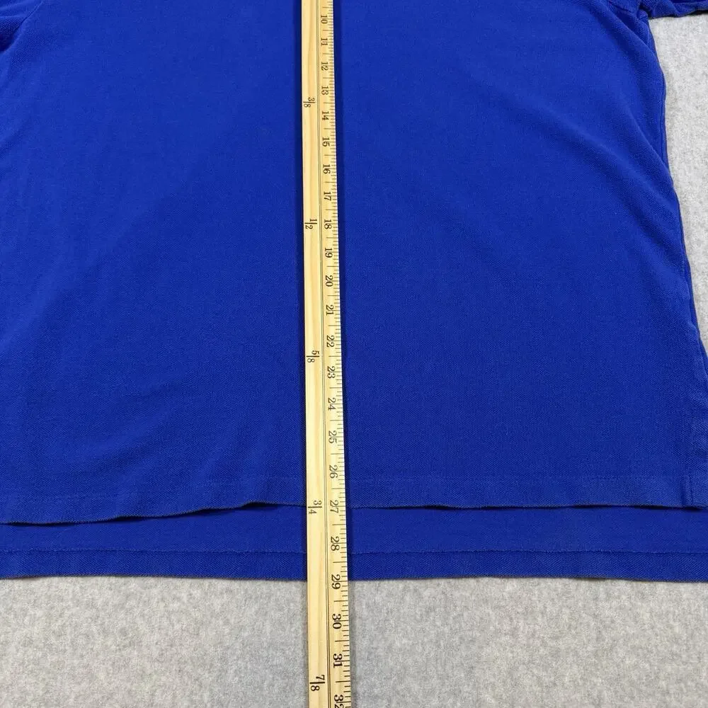 Vintage Polo by Ralph Lauren Shirt Royal Blue Men's XL Orange Pony Knicks Cotton